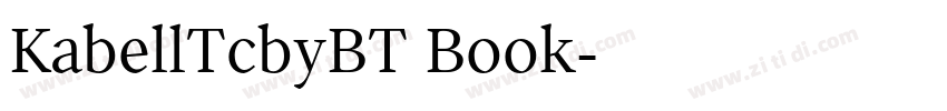 KabellTcbyBT Book字体转换